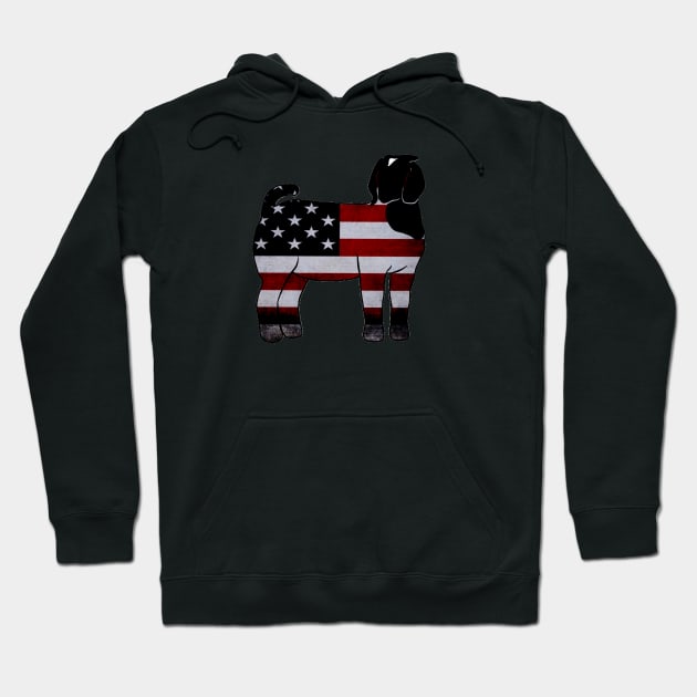 American Flag Market Show Doe Silhouette - NOT FOR RESALE WITHOUT PERMISSION Hoodie by l-oh
